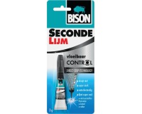 Bison secondelijm Control Vloeibaar, tube van 3 g, op blister