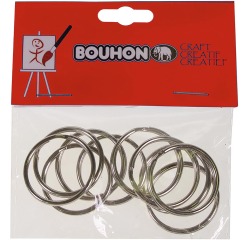 Bouhon anneau porte-clés, 25 mm, blister de 10 pièces