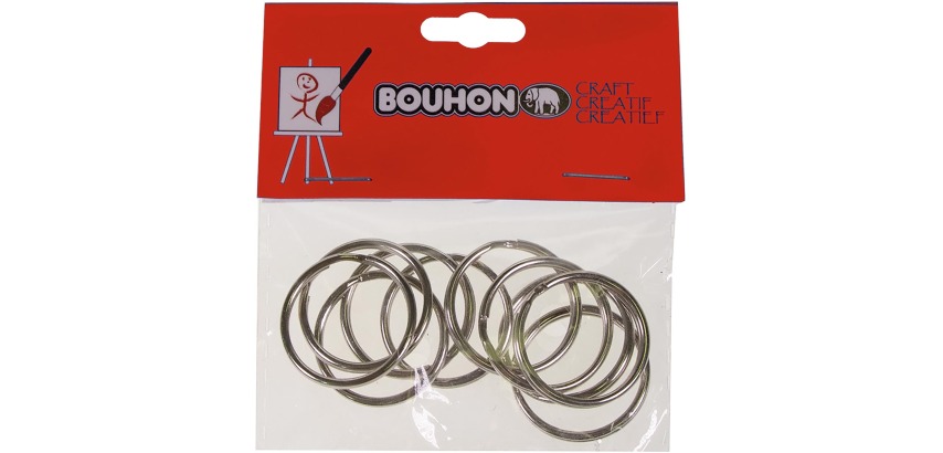 Bouhon key ring, 25 mm, blister pack of 10 pieces