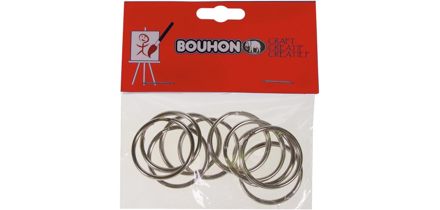 Bouhon sleutelring, 25 mm, blister van 10 stuks