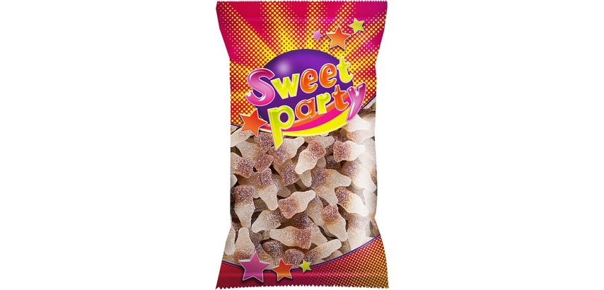 Sweet Party candy, citric cola bottles, 75 g bag