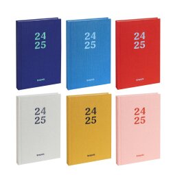 Brepols Studentenagenda Rainbow, geassorteerde kleuren, 2024-2025