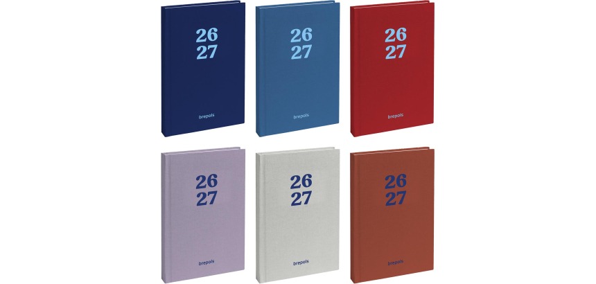 Brepols Studentenklassenbuch Rainbow, sortierte Farben, 2026-2027