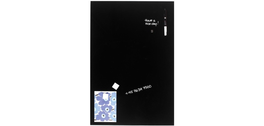 Naga tableau en verre magnétique, noir