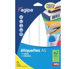 Agipa witte etiketten Print & Write ft 56 x 34 mm (b x h), 192 stuks, 12 per blad