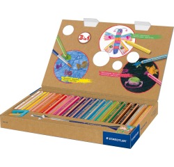 Staedtler kleurpotlood Buddy 3-in-1, doos van 18 stuks in geassorteerde kleuren