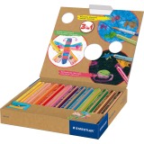 Staedtler kleurpotlood Buddy 3-in-1, doos van 12 stuks in geassorteerde kleuren