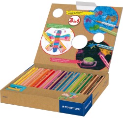 Staedtler kleurpotlood Buddy 3-in-1, doos van 12 stuks in geassorteerde kleuren