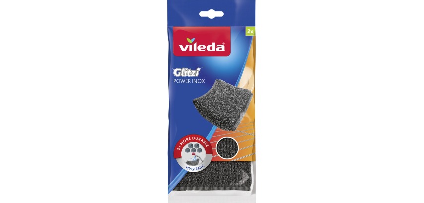 Scouring sponge Vileda Glitzi Power inox
