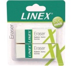 Linex eraser, white, blister pack of 2 pieces