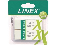 Linex gomme, blanc, blister de 2 pièces