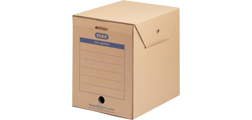 Elba Maxi Tric System archive box, size 23.6 x 33.3 x 30.8 cm, beige/vanilla