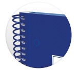 Oxford School Classic bloc spirale, ft A4+, 160 pages, quadrillé 5 mm, bleu foncé