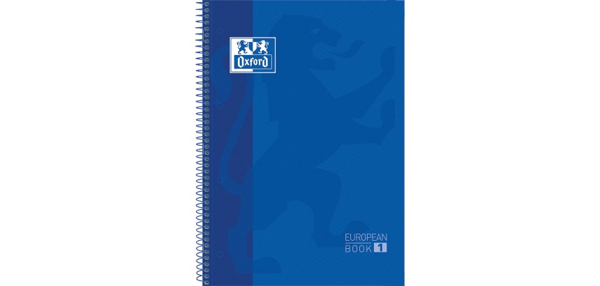 Oxford School Classic bloc spirale, ft A4+, 160 pages, quadrillé 5 mm, bleu foncé
