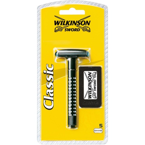 Wilkinson Classic rasoir, inclusief 5 lames de rechange