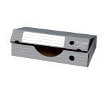 Elba horizontal archive box, size 45 x 34 x 8.8 cm, gray and white