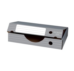 Elba archiefdoos liggend, ft 45 x 34 x 8,8 cm, grijs en wit