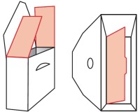 Elba Tric boîte à archives portrait, format 9,5 x 34 x 26,5 cm, gris et blanc