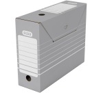 Elba Tric Archivbox Hochformat, Maße 9,5 x 34 x 26,5 cm, grau und weiß