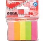 OFFICE products index, 15 x 50  mm, sachet suspendu de 5 x 100 pièces, couleurs assorties