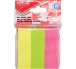 OFFICE products index, 26 x 76 mm, sachet suspendu de 3 x 100 pièces, couleurs assorties