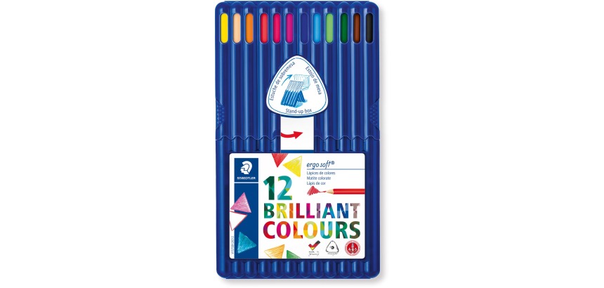 Kleurpotloden Staedtler Ergosoft driekantig 12stuks assorti