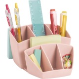 En_organizador de sobremesa cep mineral plastico color rosa 145x160x95 mm