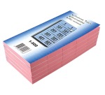 Carnets pour vestiaire numéros de 1 à 500, cerise