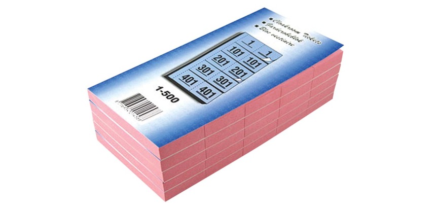 Carnets pour vestiaire numéros de 1 à 500, cerise