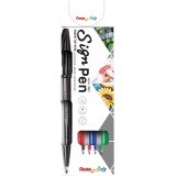 Pentel Feutre Sign Pen S520, blister de 4 pièces en couleurs assorties