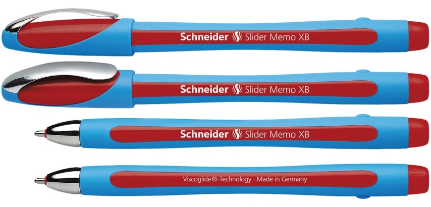 Schneider balpen Slider Memo, extra breed, rood