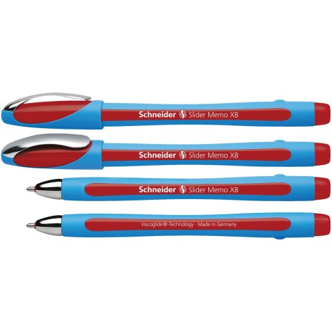 Schneider balpen Slider Memo, extra breed, rood