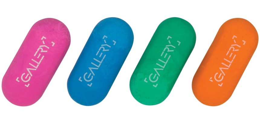 Gallery gomme Passion For Colour, couleurs assorties, bli ster de 2 pièces