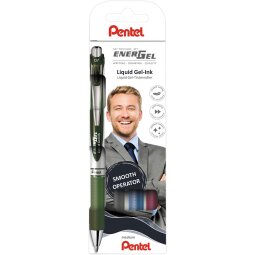 Pentel Roller Energel RT BL77, etui met 4 stuks, assorti