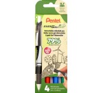 Pentel roller Energel BL77E-4, 0,7 mm, assorti, set de 4 piéces