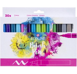 Talens Ecoline Brush pen, etui van 30 stuks, set Primaire