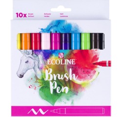 Talens Ecoline Brush pen, étui de 10 pièces, brillant