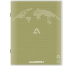 Aurora Writing 60 cahier de brouillon en papier recyclé, 96 pages, ligné, vert mousse