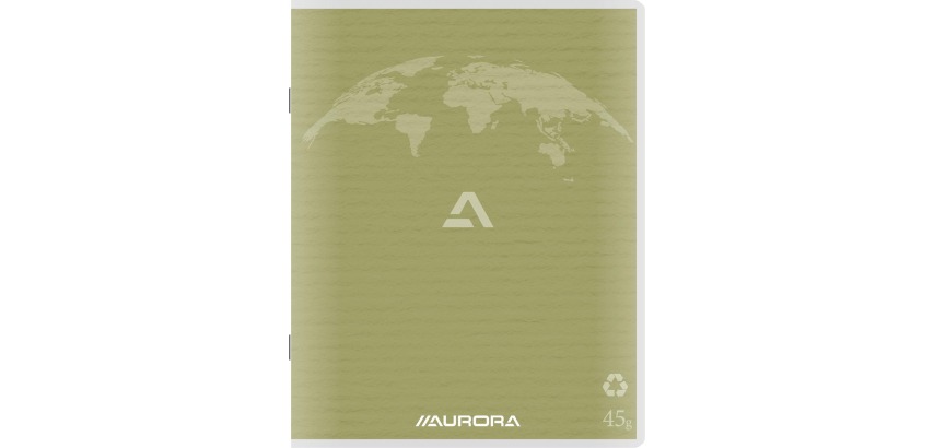 Aurora Writing 60 recycled paper draft notebook, 96 pages, lined, moss green