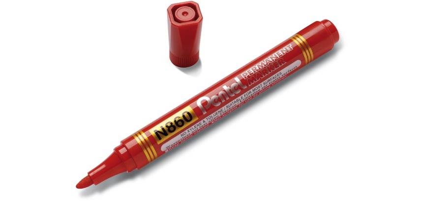 Pentel marqueur permanent N860-B, rouge