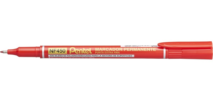 Pentel marqueur permanent NF450-B, rouge