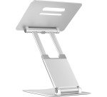 Desq Teleskopständer für Laptops bis zu 17 Zoll, silber