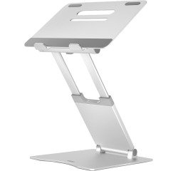 Desq support télescopique pour ordinateur portable jusqu'à 17 inch, argent