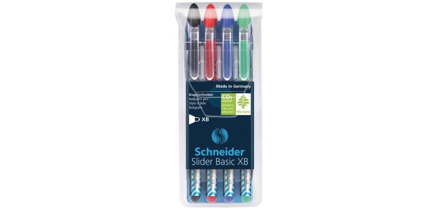 Schneider Slider Edge XB ballpoint pen case of 3+ 1 free color