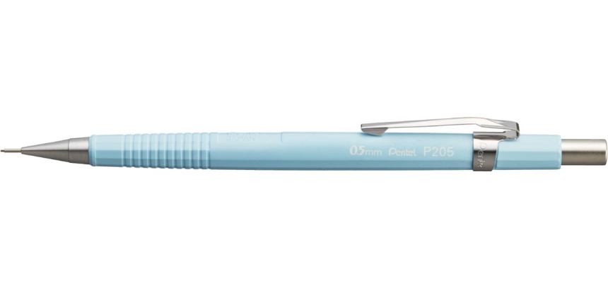 Pentel portemine pour mines de 0,5 mm, corps bleu pastel