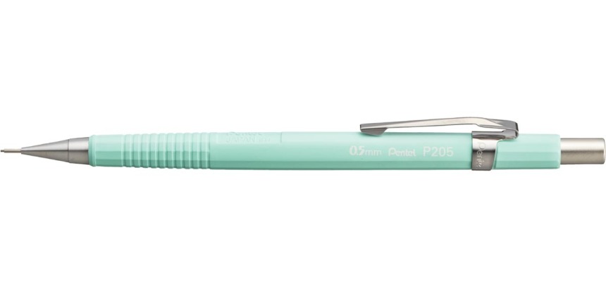 Pentel portemine pour mines de 0,5 mm, corps vert pastel