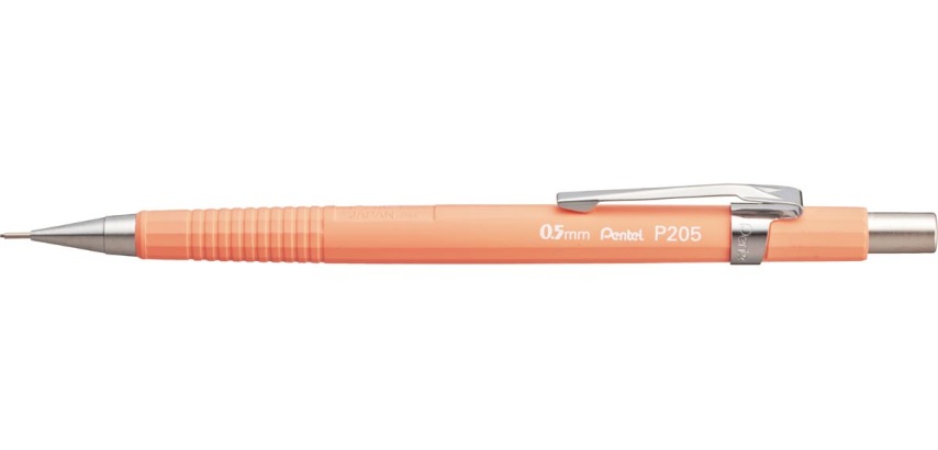 Pentel mechanical pencil for 0.5 mm leads, pastel orange body