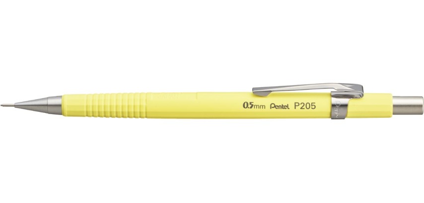 Pentel mechanical pencil for 0.5 mm leads, pastel yellow body