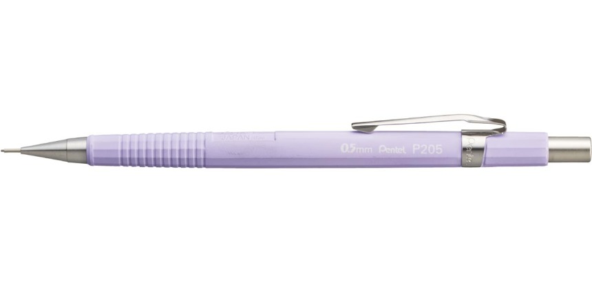 Pentel Druckbleistift für 0,5 mm Minen, pastellvioletter Körper