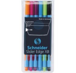 Stylo bille Schneider Slider Edge Extra Large étui de 6 couleurs